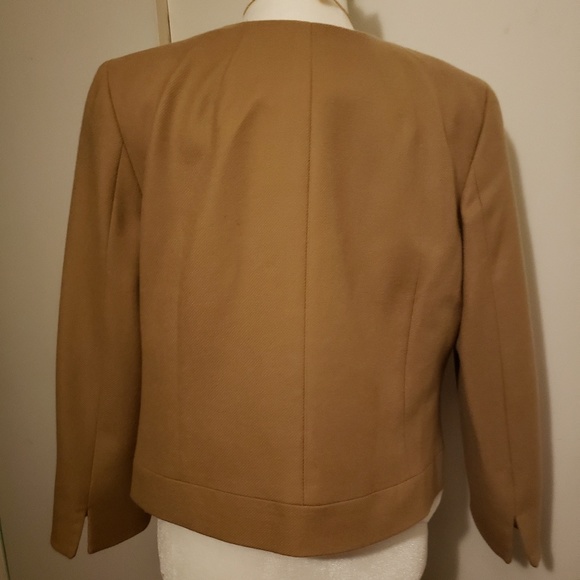 J. Crew Tan Wool Blazer Size 12 - Picture 4 of 7